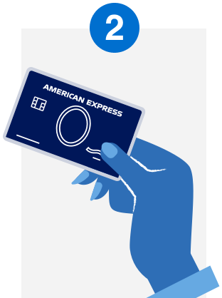 Hand holding an American Express Card.